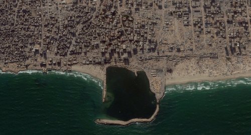 A satellite image shows port of Gaza during the war, September 29, 2025. Planet Labs PBC via REUTERS. THIS IMAGE HAS BEEN SUPPLIED BY A THIRD PARTY. MANDATORY CREDIT