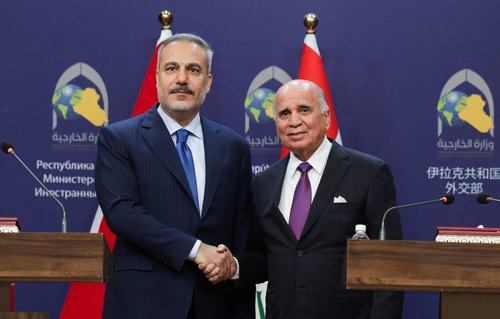 Turski i irački ministri vanjskih poslova Hakan Fidan i Fuad Hussein