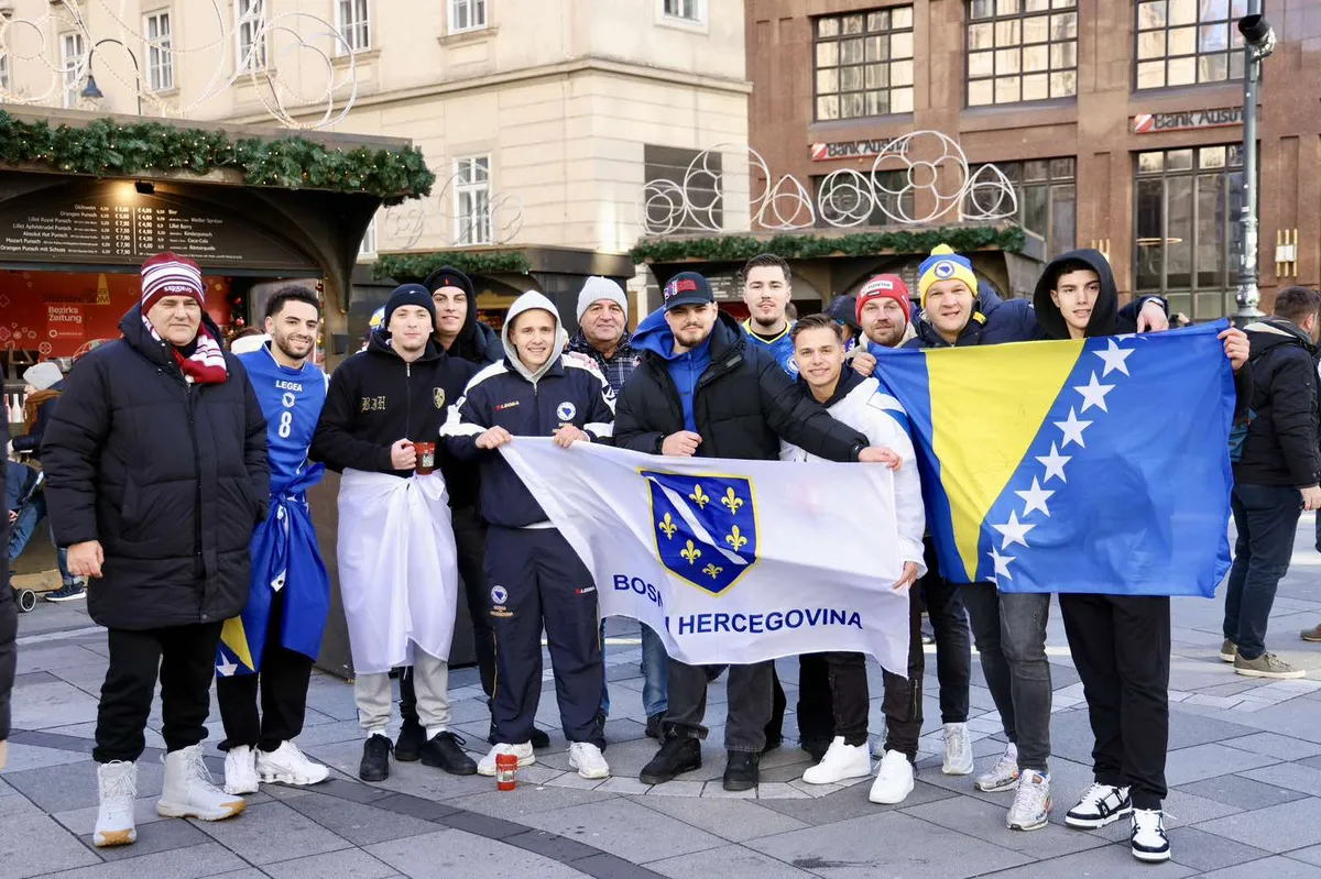 Bosnia on the brink of World Cup dream: Football fans set siege to Austrian capital