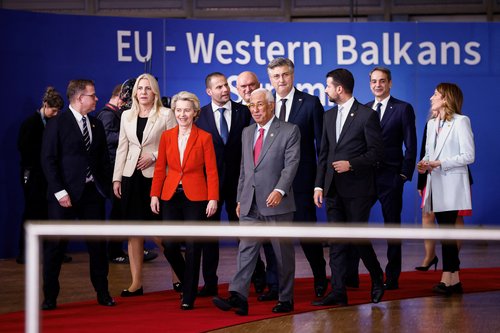 European Union and Western Balkans countries leaders hold a summit in Brussels