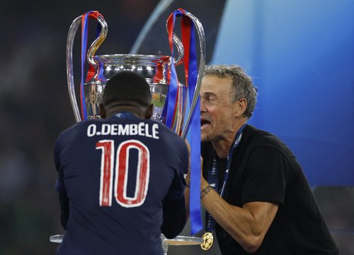 Ousmane Dembele Paris Saint Germain FC UEFA CHAMPIONS LEAGUE Luis Enrique