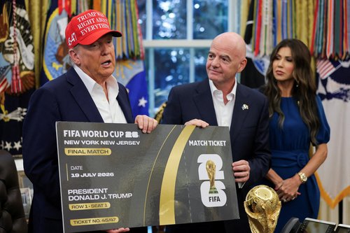 FILE PHOTO: U.S. President Donald Trump and FIFA president Gianni Infan