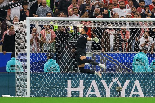 Soccer Football - FIFA Arab Cup - Qatar 2025 - Final - Jordan v Morocco - Lusail Stadium, Lusail, Qatar - December 18, 2025 Morocco's Oussama Tannane scores their first goal past Jordan's Yazeed Abu Laila REUTERS/Thaier Al-Sudani