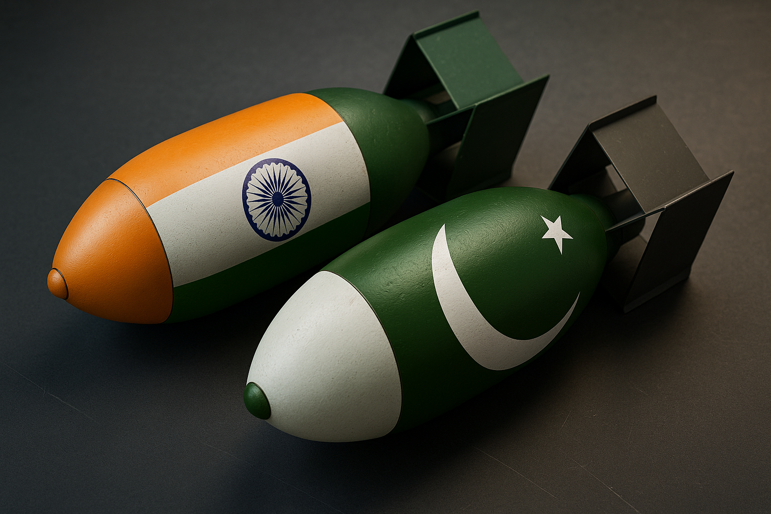 Ilustracija nuklearnih bombi Indije i Pakistana