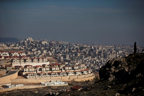 FILE PHOTO: A general view picture shows the Israeli settlement of Efrat in the Gush Etzion settlement block as Bethlehem is seen in the background, in the Israeli-occupied West Bank