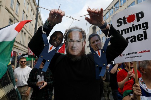 National March for Palestine as Britain's Labour Party's annual conference is hosted in Liverpool