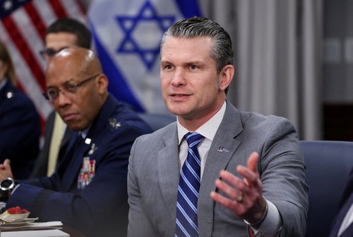 U.S. Secretary of Defense Hegseth meets with Israeli PM Netanyahu at the Pentagon, in Washington