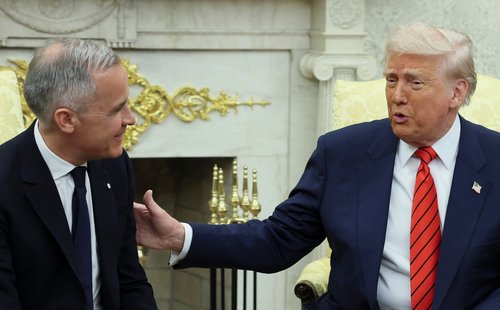 U.S. President Donald Trump meets Canadian Prime Minister Mark Carney in Washington