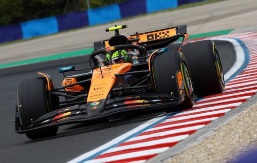 Formula One F1 - Hungarian Grand Prix - Hungaroring, Budapest, Hungary - August 1, 2025 McLaren's Lando Norris in action during practice REUTERS/Bernadett Szabo