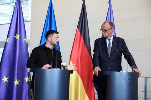 German Chancellor Friedrich Merz and Ukrainian President Volodymyr Zelenskiy