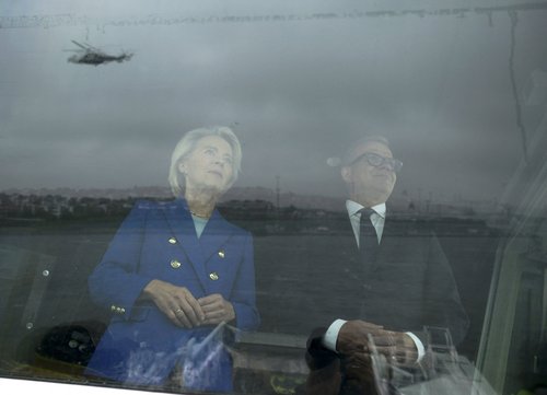 Finland's Prime Minister Petteri Orpo and European Commission President Ursula von der LeyenLehtikuva/Antti Aimo-Koivisto via REUTERS ATTENTION EDITORS - THIS IMAGE WAS PROVIDED BY A THIRD PARTY. NO THIRD PARTY SALES. NOT FOR USE BY REUTERS THIRD PAR