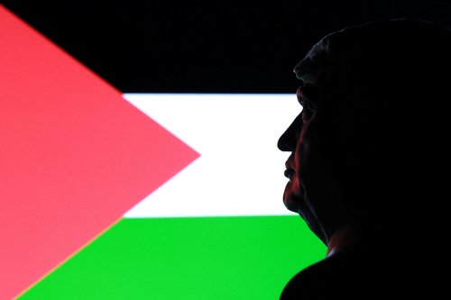 A 3D-printed miniature model depicting U.S. President Donald Trump