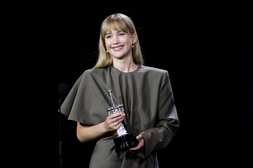 Actor Jennifer Lawrence receives the Donostia Award at the San Sebastian Film Festival