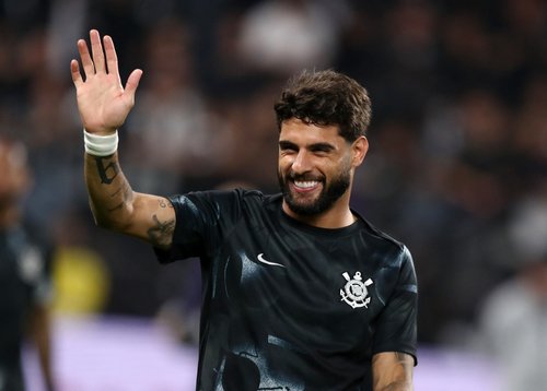 Soccer Football - Brasileiro Championship - Corinthians v Flamengo - Neo Quimica Arena, Sao Paulo, Brazil - September 28, 2025 Corinthians' Yuri Alberto before the match REUTERS/Jean Carniel