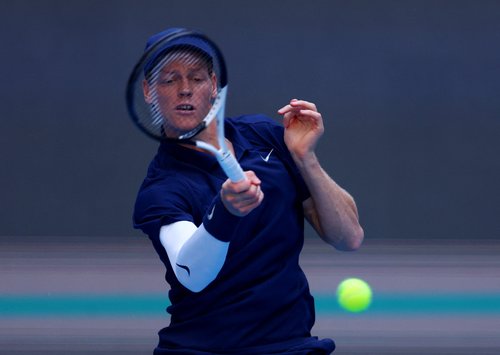 Tennis - China Open - The Beijing Olympic Green Tennis Center, Beijing, China - September 29, 2025 Italy's Jannik Sinner in action during his quarter final match against Hungary's Fabian Marozsan REUTERS/Tingshu Wang