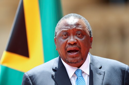 South Africa's President Ramaphosa meets Kenya's President Kenyatta during state visit in Pretoria