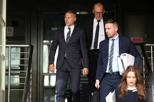 Former Manchester United footballer Giggs leaves court in Manchester