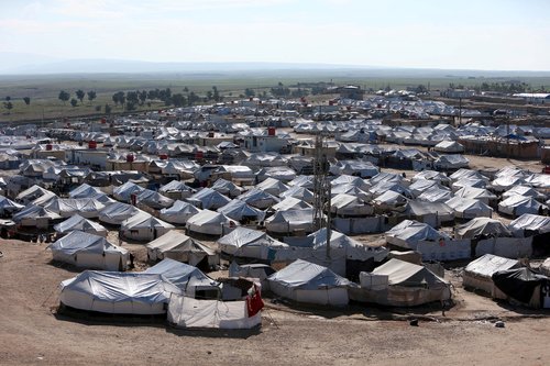 FILE PHOTO: A general view of al-Hol displacement camp in Hasaka governorate
