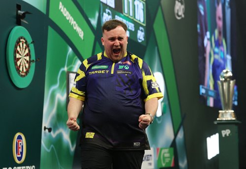 Darts - World Darts Championship - Alexandra Palace, London, Britain - January 3, 2026 Luke Littler celebrates winning the World Darts Championship Action Images via Reuters/Paul Childs