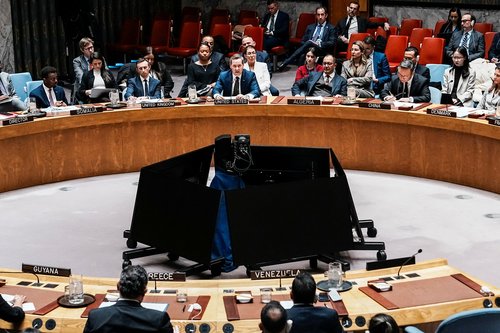 United States Ambassador to the United Nations Mike Waltz speaks during a Security Council meeting to discuss 'ongoing U.S. aggression' against Venezuela, at U.N. headquarters in New York City, U.S., December 23, 2025. REUTERS/Eduardo Munoz