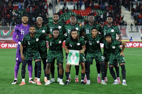 Soccer Football - CAF Africa Cup of Nations - Morocco 2025 - Round of 16 - Nigeria v Mozambique - Fez Stadium, Fes, Morocco - January 5, 2026 Nigeria players pose for a team group photo before the match REUTERS/Amr Abdallah Dalsh