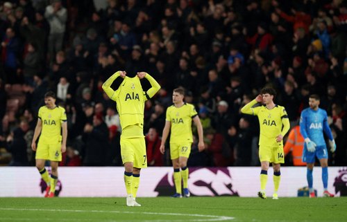 Soccer Football - Premier League - AFC Bournemouth v Tottenham Hotspur - Vitality Stadium, Bournemouth, Britain - January 7, 2026 Tottenham Hotspur's Xavi Simons looks dejected after AFC Bournemouth's Antoine Semenyo scores their third goal REUTERS/Isabel