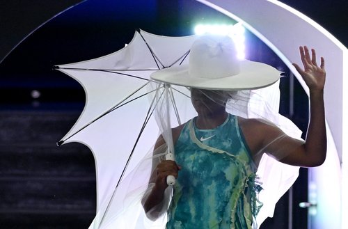 Tennis - Australian Open - Melbourne Park, Melbourne, Australia - January 20, 2026 Japan's Naomi Osaka arrives for her first round match against Croatia's Antonia Ruzic REUTERS/Jaimi Joy