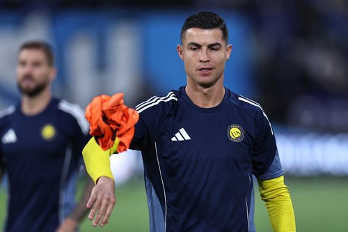 Soccer Football - Saudi Pro League - Al Hilal v Al Nassr - Kingdom Arena, Riyadh, Saudi Arabia - January 12, 2026 Al Nassr's Cristiano Ronaldo during the warm up before the match REUTERS/Hamad I Mohammed