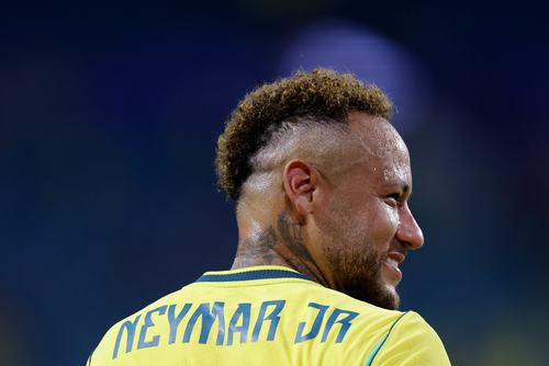 Soccer Football - FIFA World Cup 2026 - Group C - Scotland v Brazil - Miami Stadium, Miami Gardens, Florida, U.S. - June 24, 2026 Brazil's Neymar Jr. celebrates after the match REUTERS/Amanda Perobelli
