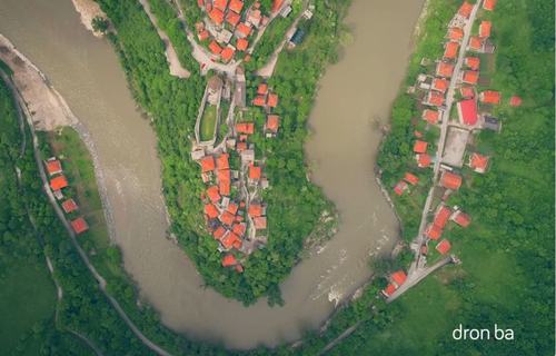 vranduk bosna rijeka dron