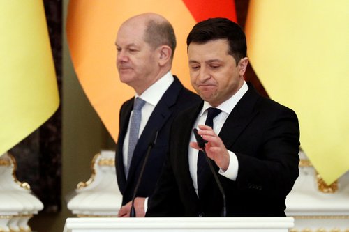 Olaf Scholz i Volodimir Zelenski