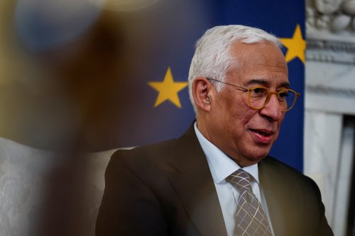 British Prime Minister Keir Starmer meets with European Council President Antonio Costa