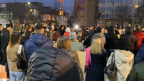protest podrške u bijeljini za studente u srbiji