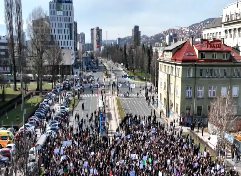 Fourth day of protests in Sarajevo after tram tragedy that killed 23-year-old