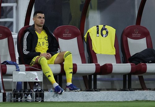 Soccer Football - Saudi Pro League - Al Najma v Al Nassr - King Abdullah Sport City Stadium, Jeddah, Saudi Arabia - February 25, 2026 Al Nassr's Cristiano Ronaldo after being substituted REUTERS/Hamad I Mohammed
