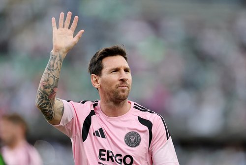 Soccer Football - Club Friendly - Atletico Nacional v Inter Miami - Estadio Atanasio Girardot, Medellin, Colombia - January 31, 2026 Inter Miami's Lionel Messi REUTERS/Luisa Gonzalez