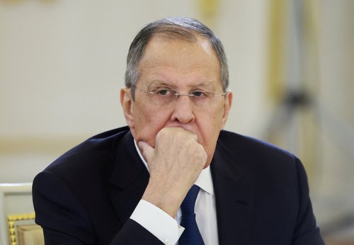 Russian Foreign Minister Sergei Lavrov attends