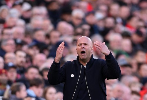 Soccer Football - Premier League - Liverpool v West Ham United - Anfield, Liverpool, Britain - February 28, 2026 Liverpool manager Arne Slot reacts REUTERS/David Klein EDITORIAL USE ONLY. NO USE WITH UNAUTHORIZED AUDIO, VIDEO, DATA, FIXTURE LISTS, CLUB/LE