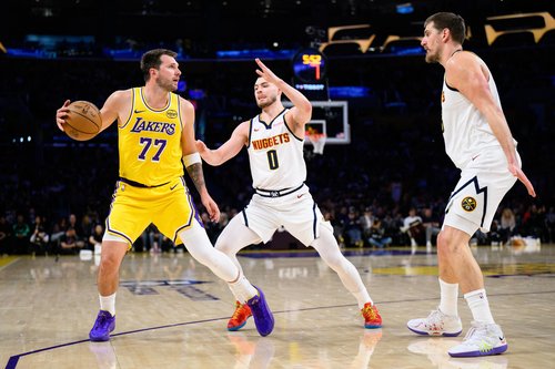 Mar 14, 2026; Los Angeles, California, USA; Los Angeles Lakers guard Luka Doncic (