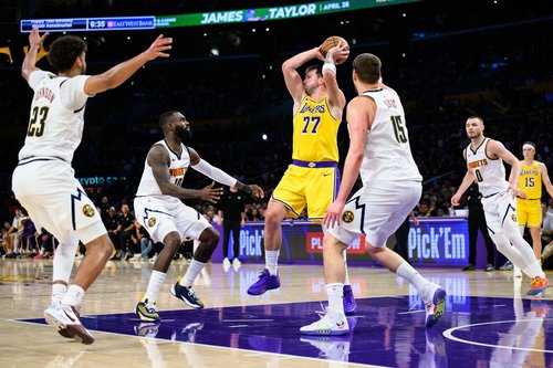 Mar 14, 2026; Los Angeles, California, USA; Los Angeles Lakers guard Luka Doncic