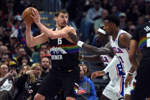 Mar 17, 2026; Denver, Colorado, USA; Denver Nuggets center Nikola Jokic (15)