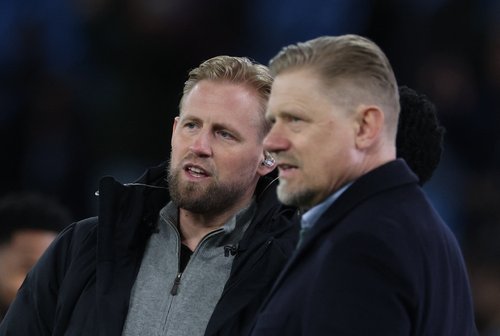 Soccer Football - UEFA Champions League - Round 16 - Second Leg - Manchester City v Real Madrid - Etihad Stadium, Manchester, Britain - March 17, 2026 Celtic's Kasper Schmeichel and his dad and former player Peter Schmeichel before the match REUTERS/Phil