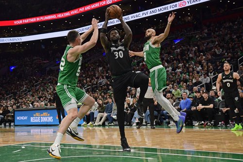 Mar 22, 2026; Boston, Massachusetts, USA; Minnesota Timberwolves forward Julius