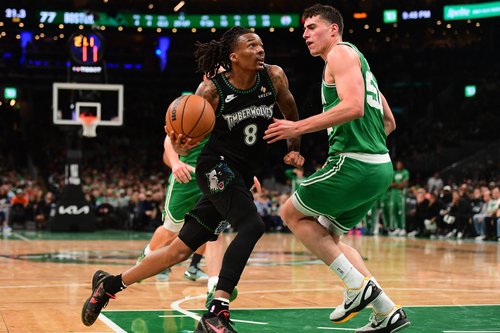 Mar 22, 2026; Boston, Massachusetts, USA; Minnesota Timberwolves guard Bones