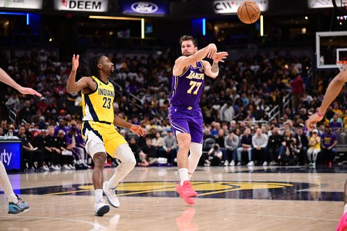 Mar 25, 2026; Indianapolis, Indiana, USA; Los Angeles Lakers guard Luka Doncic