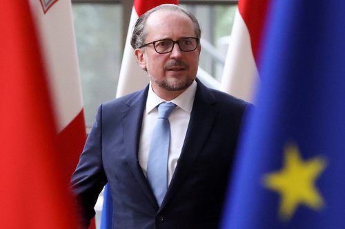 Austria's new Chancellor Schallenberg meets with EU Council President Michel, in Brussels