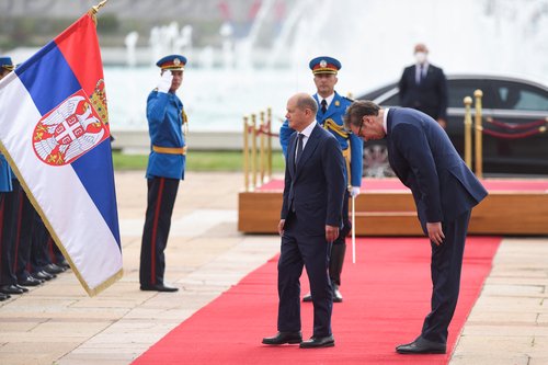 Olaf Scholz i Aleksandar Vučić