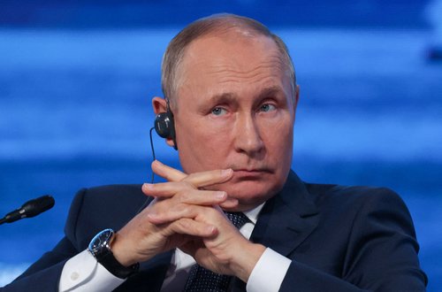 Russian President Vladimir Putin attends a plenary session of the Eastern Economic Forum in Vladivostok