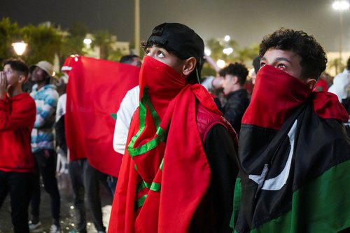 Soccer Football - FIFA World Cup Qatar 2022 - Fans in Tripoli watch Morocco v Portugal - Tripoli