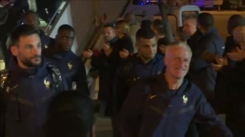 'Bravo!': France team lands home to cheers after World Cup defeat